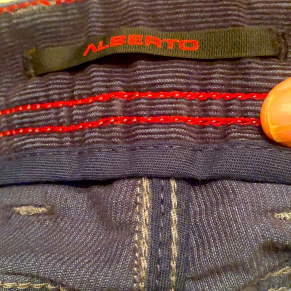 Alberto Stone Modern Fit Bicolour Corduroy 35x36 Men’s Pants Navy - Picture 4 of 6